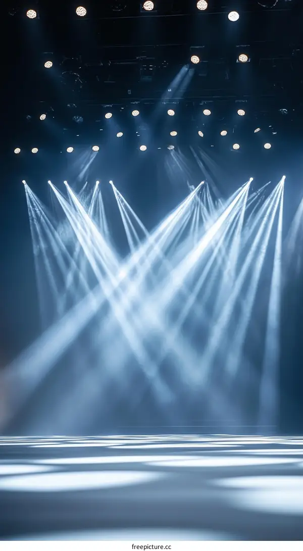 Stage Lighting Design with Spotlight Beams