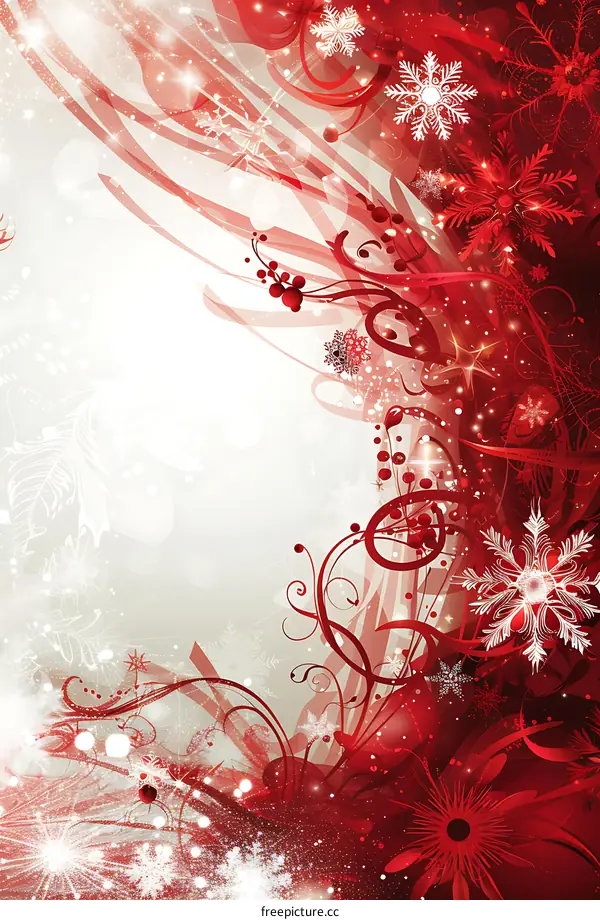 Christmas Red and White Background
