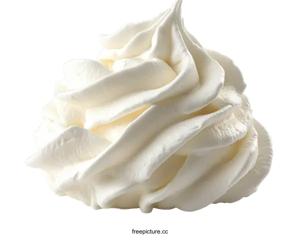 [Transparent Background PNG]Closeup Whipped Cream Texture