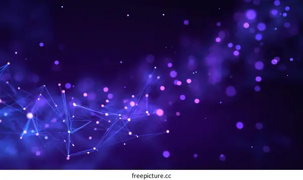 Abstract Network Design with Purple Bokeh