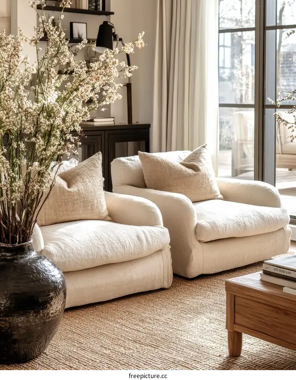 Modern Farmhouse Living Room with Natural Light