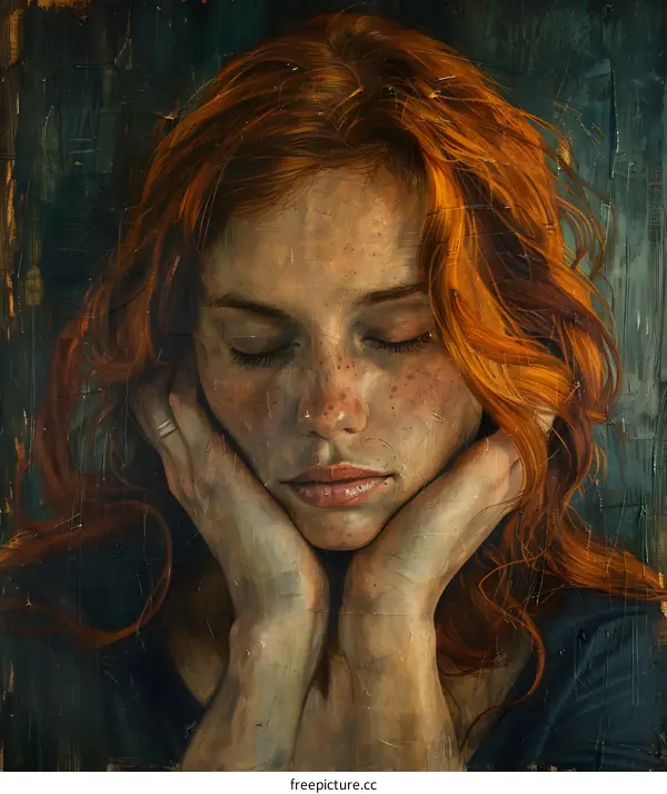 Portrait of a Young Woman with Red Hair