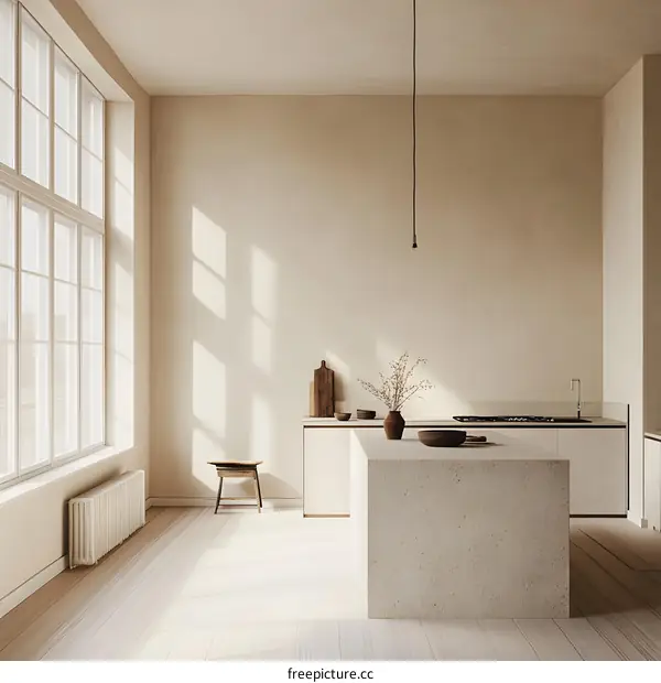 Minimalist Kitchen Interior Design With Natural Light