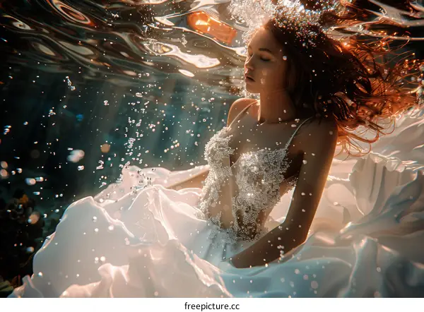 An Underwater Dream: Bride in a Crystal Gown