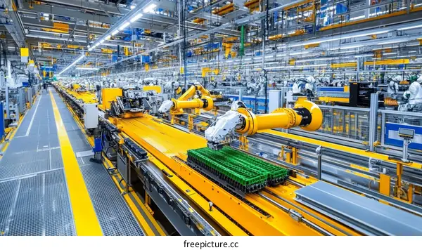 Automated Production Line in a Modern Factory