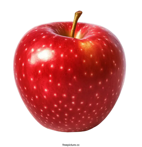 [Transparent Background PNG]Closeup of a Red Apple