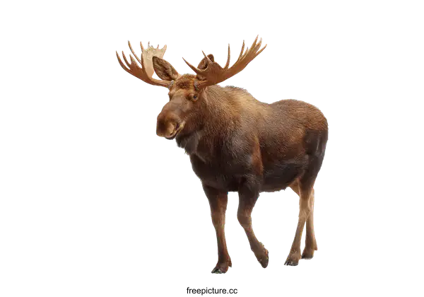 [Transparent Background PNG]Majestic Moose in Studio Setting