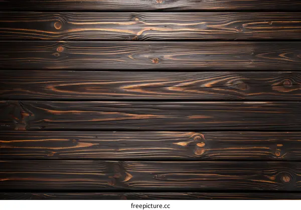 Closeup of dark wooden background texture