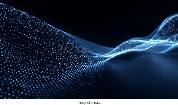 Abstract Digital Wave Particles Background