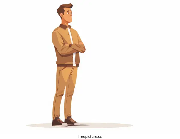 A man standing with crossed arms