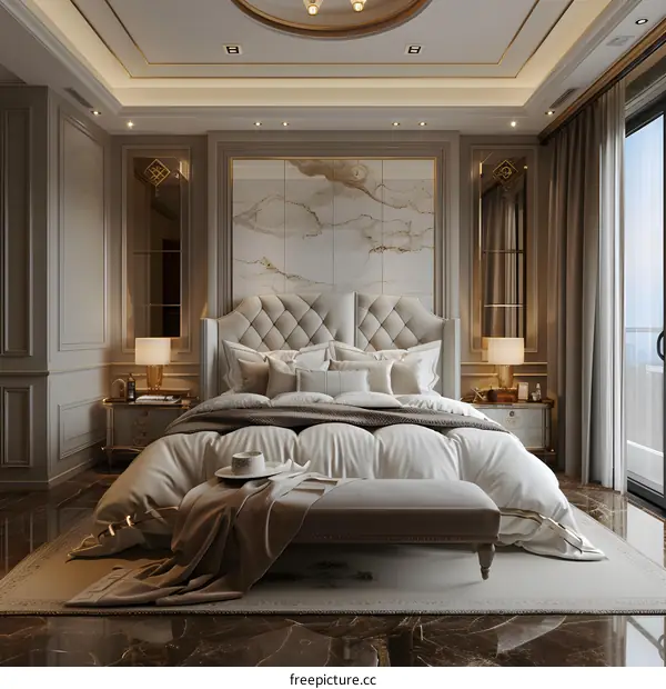Modern luxury bedroom interior design