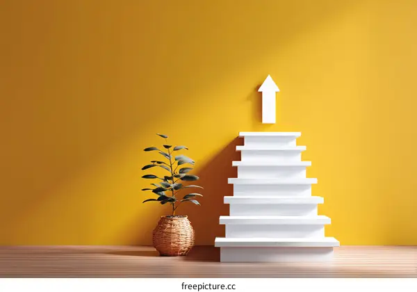 Motivational Steps to Success Illustration