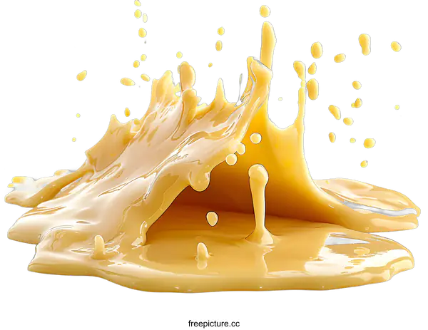 [Transparent Background PNG]Caramel splash isolated on white background