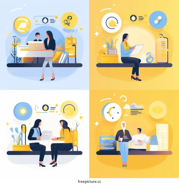 Diverse People in Various Work Environments