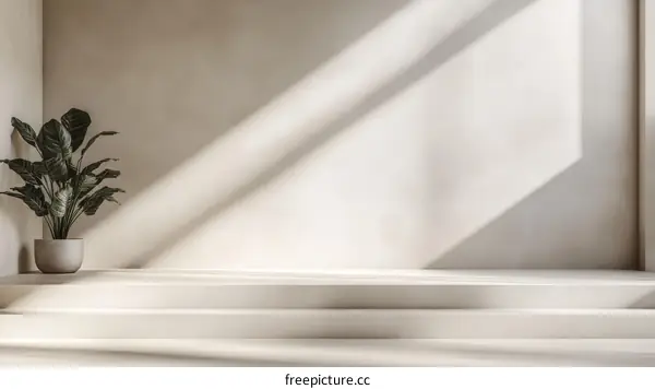 Minimalist Modern Empty Room Interior Design Illustration