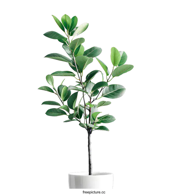 [Transparent Background PNG]A small tree in a white pot
