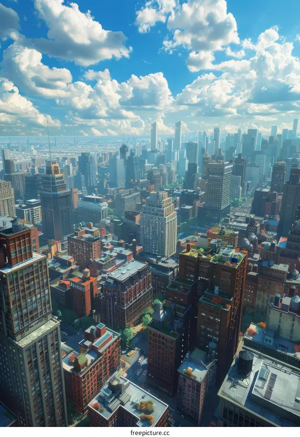 Urban Skyline Cityscape Illustration