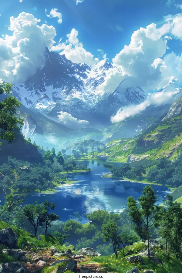 Enchanted Fantasy Landscape Illustration