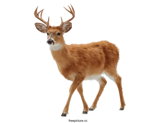 [Transparent Background PNG]Wild Deer on White Background