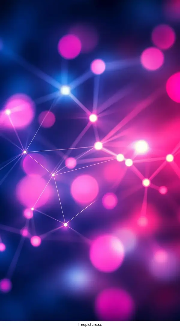 Abstract Network of Neon Lights