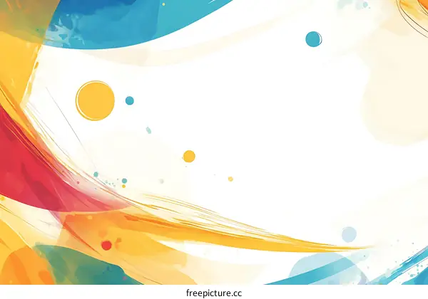 Abstract Colorful Swirls and Dots Design