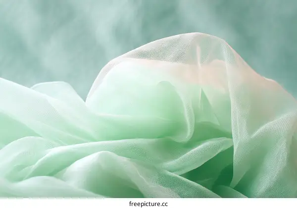 Mint Green Sheer Fabric Texture