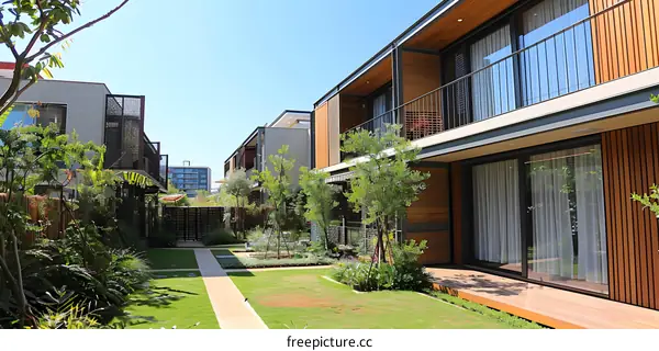 Courtyard of Modern Residential Buildings