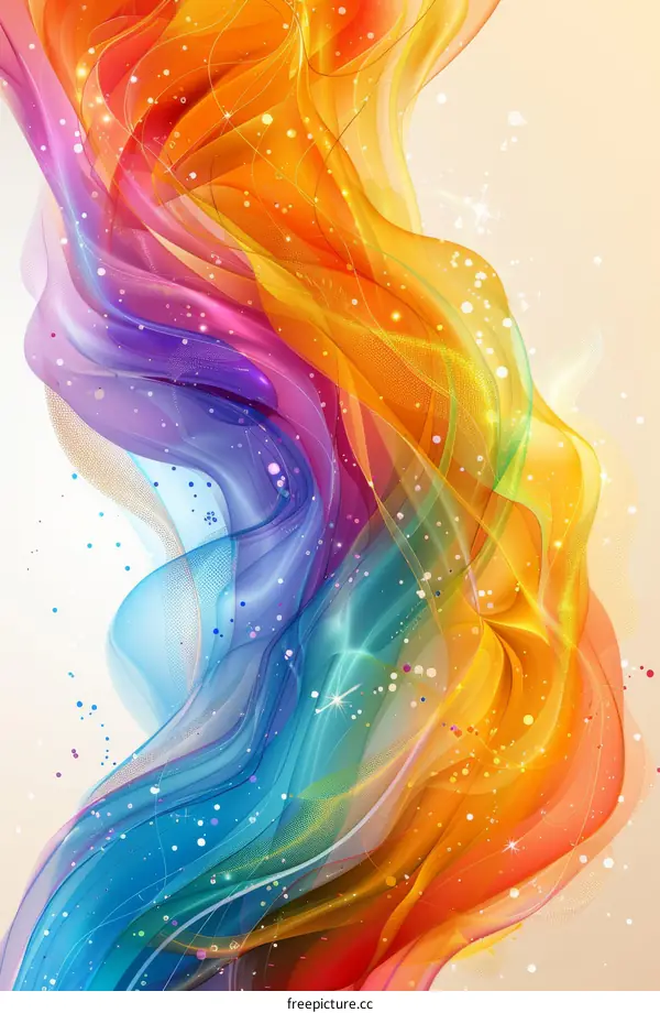 Abstract Colorful Flowing Texture Design