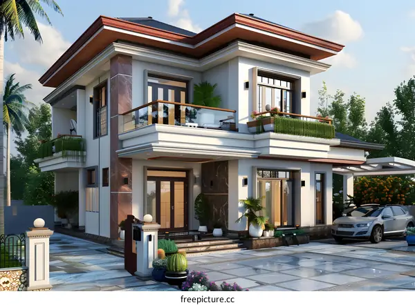 Modern minimalist villa