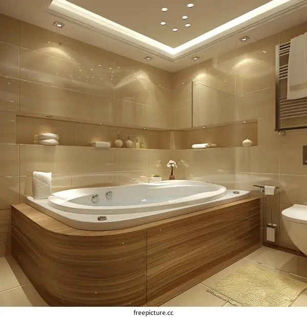 Modern Luxury Bathroom Design with Jacuzzi