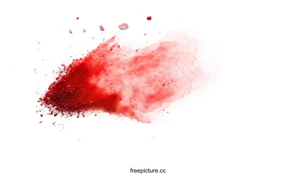 [Transparent Background PNG]Red Powder Explosion Abstract Background