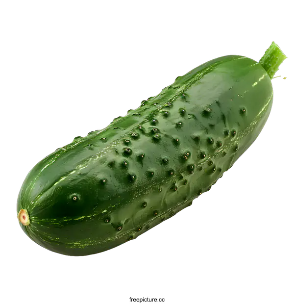 [Transparent Background PNG]Single fresh green cucumber