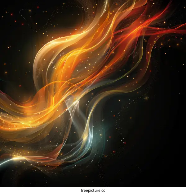 Abstract Colorful Flowing Energy