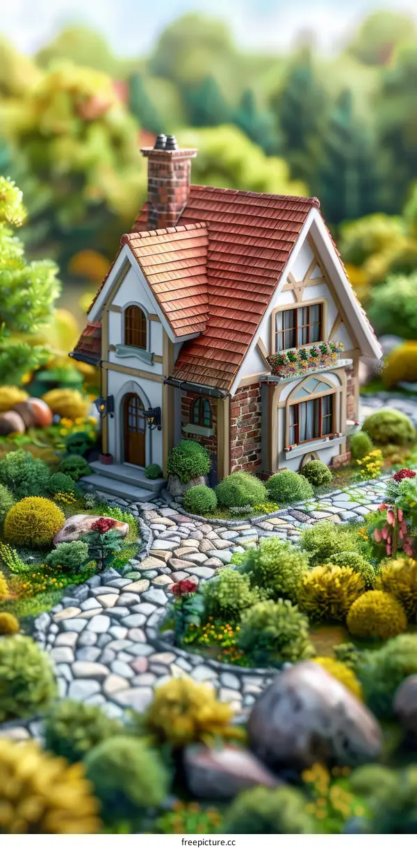 Whimsical Cottage in a Lush Green Meadow