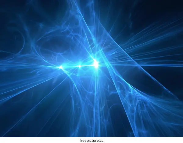 Abstract Blue Light Fractal Design