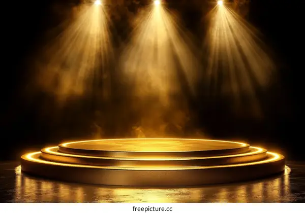 Luxury Golden Stage Platform