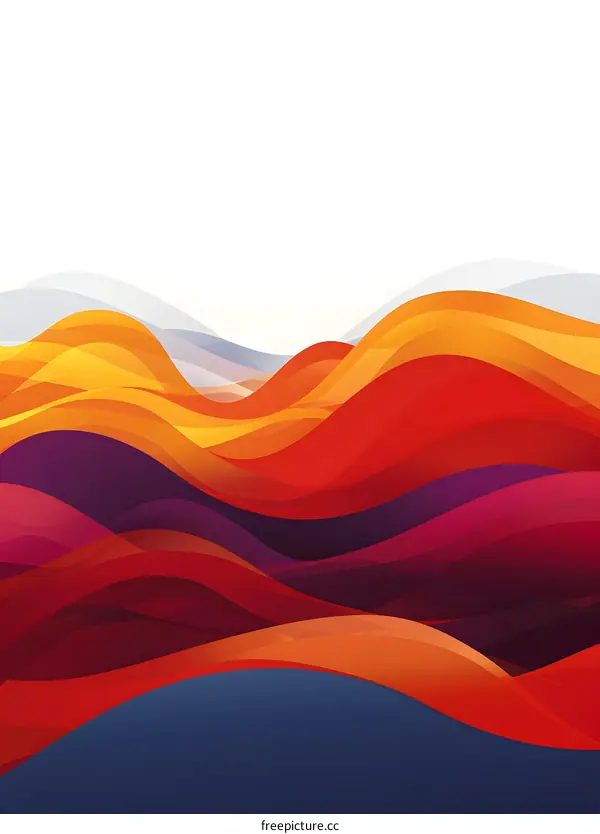 Abstract Colorful Fluid Wave Background