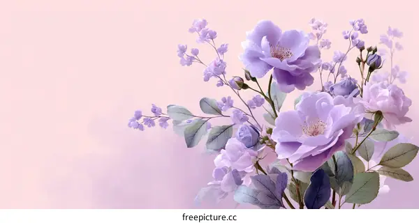 Delicate Pastel Roses and Floral Arrangement