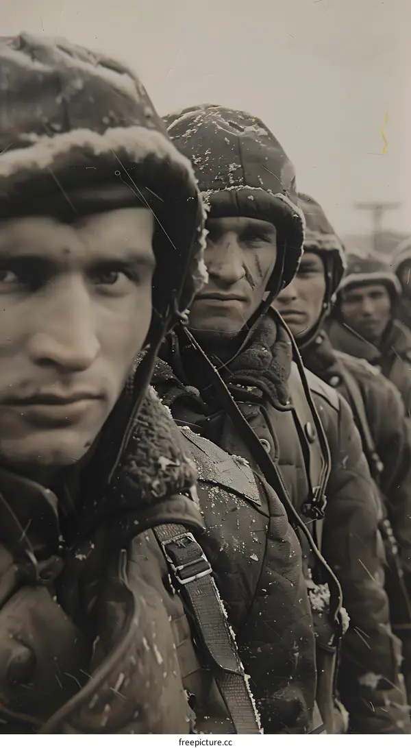 A group of soldiers in winter gear