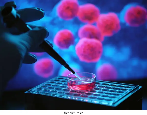 Scientist Handling Pipette in a Scientific Laboratory