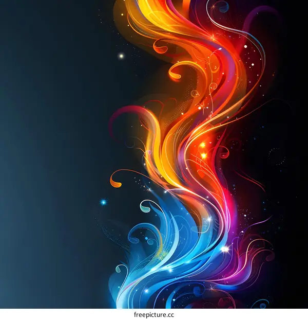 Colorful Abstract Swirls Background