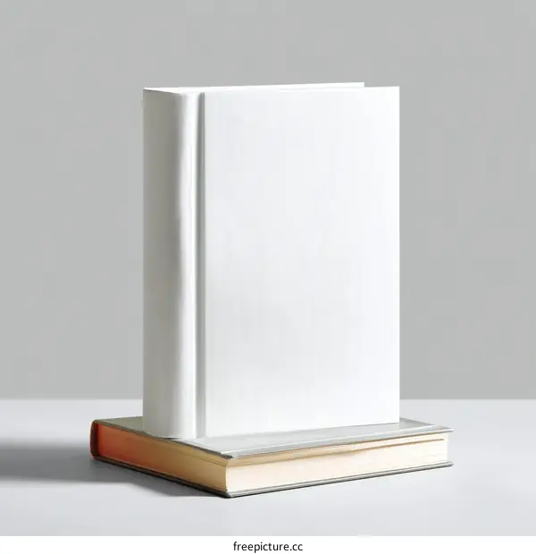Blank Book Cover Mockup with Book