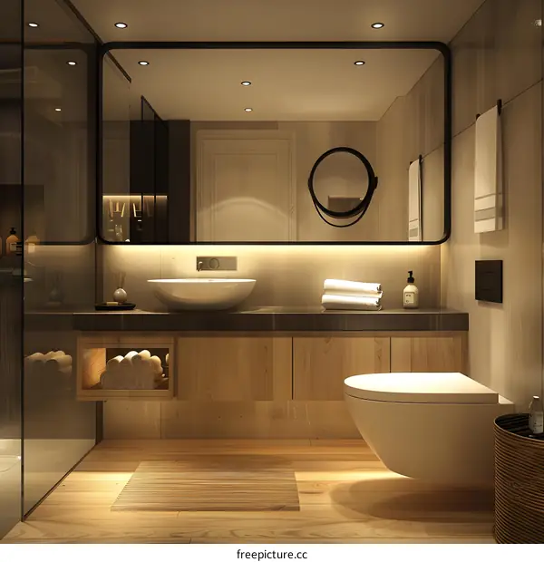 IKEA style bathroom design, including bathtub, shower, toilet and sink
