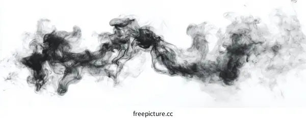 Abstract Smoke Patterns on White Background
