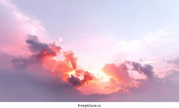 Sunset Sky with Colorful Clouds