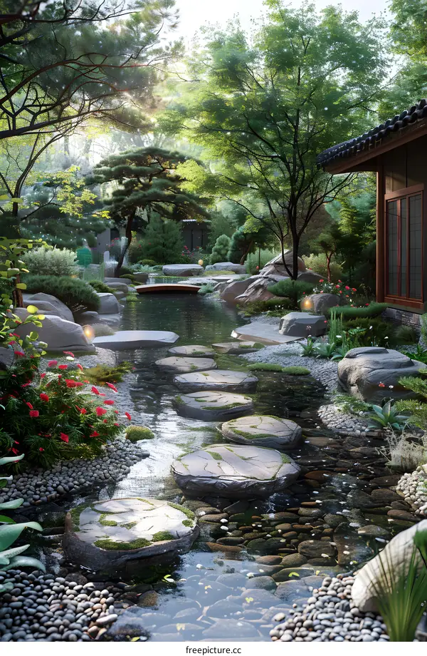Landscape Design of Natural山水 Garden
