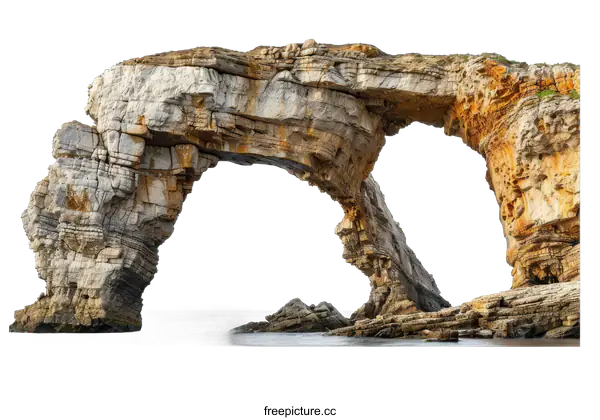 [Transparent Background PNG]Isolated Sea Arch Rock Formation On transparent background