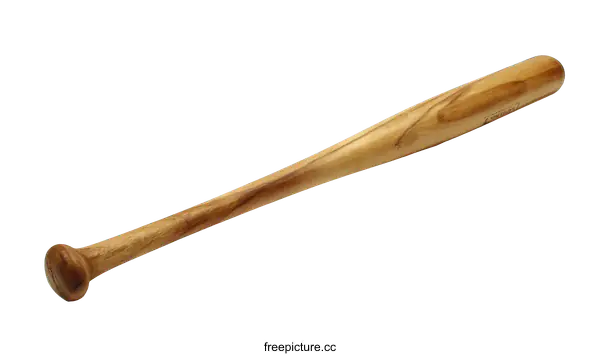 [Transparent Background PNG]Wooden Baseball Bat Isolated on White Background