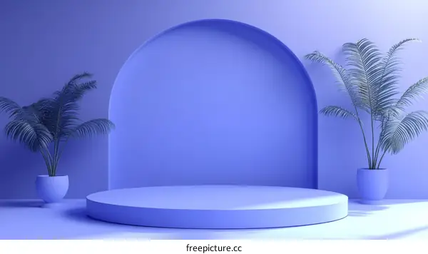 Modern Minimalist Pastel Purple Display Podium