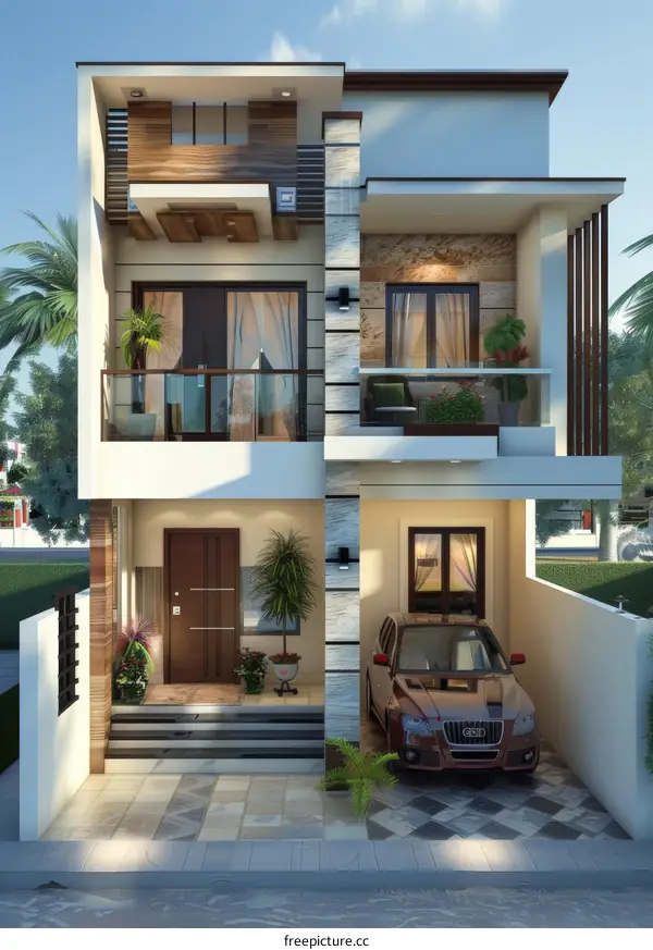 Modern House Design with Carport